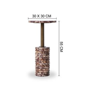 โต๊ะข้างหินอ่อนสไตล์ร่วมสมัยสำหรับการส่งออก B2B ไปยังอินเดีย - Product Image 1