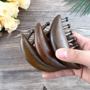 Masseur facial Gua Sha en bois rustique écologique avec artisanat en bois d'acacia massif pour la relaxation musculaire - Cadeau du Nouvel An - Product Image 2