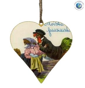 Heart Shaped Rooster <b>Ornament</b> Custom Printed Hanging Decoration Handmade Decor Indoor Wholesale <b>Easter</b> Decoration <b>Ornament</b> - Product Image 5