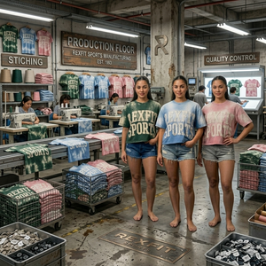 T-shirt Streetwear à épaules tombantes, coupe courte, effet délavé soleil, broderie vieillie, 100% Coton, Grammage lourd 240 GSM, Vente en gros - Product Image 2