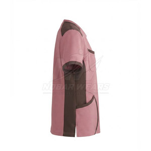 Blouse de travail pour infirmières, col rond, manches courtes, pour le personnel médical, les hôpitaux, les cliniques et les professionnels de laboratoire - Product Image 3