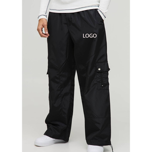 Pantalones Deportivos Personalizados Talla XL, Estilo Urbano, Pantalones Cargo de Nailon, Cintura Elástica, Pierna Ancha, Estampado, Joggers para Hombre - Product Image 1