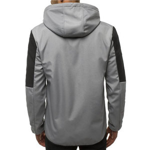 Vestes softshell à capuche personnalisées de qualité supérieure, design sur mesure, décontractées, unies, imperméables pour hommes - Product Image 3