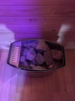 Nouveau design de sauna extérieur de grande taille, sauna sec en bois thermo-traité/hemlock avec poêle à vapeur infrarouge lointain pour 4 à 6 personnes