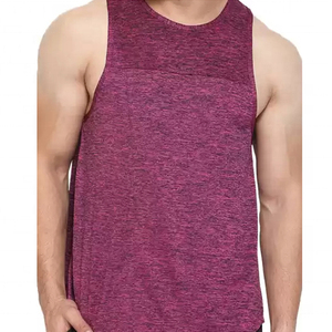 Camiseta sin mangas con cuello redondo personalizada con logotipo, tamaño y color a elección, para entrenamiento y fitness, la más vendida. - Product Image 1