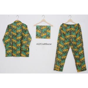 Conjunto de Pijama de Manga Larga para Mujer, Estampado Floral, Algodón Puro, Casual, de Lujo, para Primavera/Verano - Product Image 4