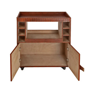 Carrito de Servicio para Exteriores con Ruedas y Asas, Diseño Browne de Lujo, Hecho a Mano y Personalizado - Product Image 4