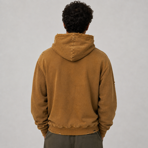 Sudadera con Capucha Bordada Estilo Urbano para Hombre, Corte Holgado, Ropa Urbana, Fabricante de Ropa Personalizada OEM ODM - Product Image 4