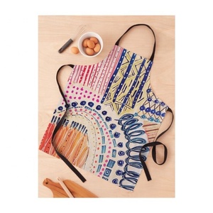 Accueil Cuisine Arbre Couleur Peinture Brodé Meilleur Multicolore Coton Sans Manches Cuisine Femmes Pinafore Cuisson Taille Bavoir Tablier - Product Image 5