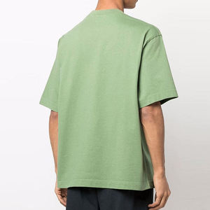 เสื้อยืดคอกลมโอเวอร์ไซส์แขนสั้นผู้ชาย ผ้าฝ้าย 100% พิมพ์ลายโลโก้ด้านหน้า เป็นมิตรกับสิ่งแวดล้อม ขนาดปรับแต่งได้ ราคาขายส่ง - Product Image 2