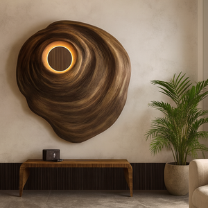 Escultura de Madera Orgánica de Lujo para Colgar en la Pared, Escultura de Arte de Madera Hecha a Mano para Decoración de Paredes de Muebles de Sala de Estar - Product Image 5