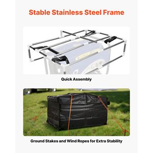 Funda Impermeable Universal para Generador de 34 x 24 x 21 Pulgadas, Compatible con la Mayoría de los Generadores Portátiles de 3500 a 12000 Vatios, Accesorios para Generadores - Product Image 6