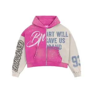Women's Streetwear 2-Piece Set Hooded <b>Zip</b>-<b>Up</b> Jacket & Pants Full Length Loose Fit Printed Letter Design All Seasons Sportswear - Product Image 6