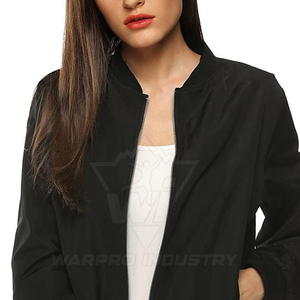 เสื้อแจ็คเก็ตบอมเบอร์ซิปหน้าแบบเบาสบายสำหรับผู้หญิง สไตล์ลำลองแนวสตรีท เหมาะสำหรับใส่ในชีวิตประจำวันและการเดินทาง ให้ลุคที่ดูทันสมัย - Product Image 4