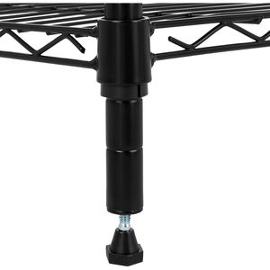 Estantes de Almacenamiento de Alambre de Acero Resistente de 5 Niveles, 36'' x 14'' x 72'', Fácil Montaje, Color Negro, para Uso en Garaje y Cocina - Product Image 5