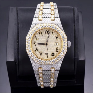 Hip Hop Automatic <b>Mechanical</b> Stainless Steel Business Moissanite <b>Watch</b> Band Iced High Quality Water Resistant <b>for</b> <b>Men</b> Gift Box - Product Image 1