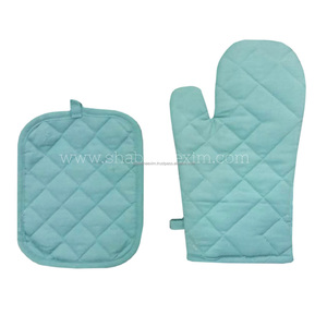 การออกแบบใหม่ทนความร้อนผีเสื้อพิมพ์ผ้าฝ้ายเตาอบ Mitts พร้อมที่วางหม้ออุปกรณ์ครัวสําหรับการอบและทําอาหารจากอินเดีย - Product Image 4