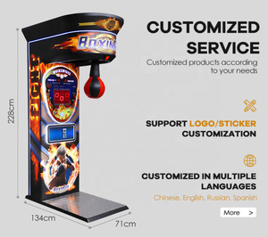 IFD Coin Operated Arcade Street Play Amusement Ultimate Big Punch Power Jeu de poinçonnage électronique Hit Arcade <span class=keywords><strong>Boxer</strong></span> Machine de boxe - Product Image 4