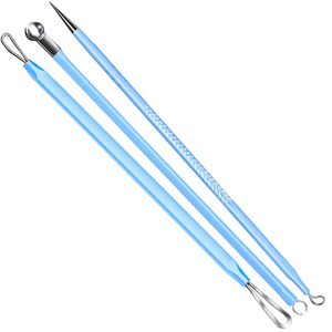 2026 New Trend Stainless Steel Blackhead Remover Kit 7-Piece Blue Color Acne <b>Needle</b> Pimple Popper Set with Custom Logo <b>Case</b> OEM - Product Image 5