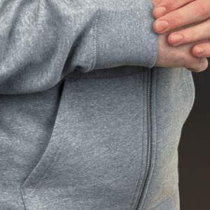 ชุดวอร์มผ้าดิเวอร์เนื้อนุ่ม 100% คอตตอนผสมโพลีเอสเตอร์ ทรงหลวมสำหรับผู้ชาย แบบมีซิปยาวทั้งตัว ฮู้ดดี้ และกางเกงขายาวทรงตรง - Product Image 5