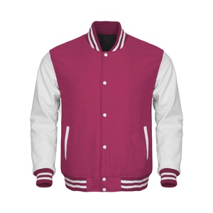 Advanced Varsity Jacket <b>Wool</b> Sleeves Stand <b>Crafted</b> Strong Material Comfortable Interior Smooth Fit Motion Sleek Trendy Look - Product Image 2