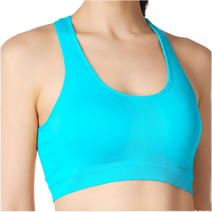 Women's Solid <b>Racerback</b> Yoga Sports <b>Bra</b> Scoop Neck Medium Support Breathable Spandex Polyester - Product Image 2