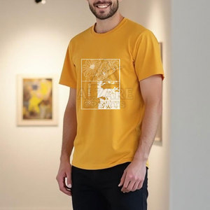 Camiseta estampada premium con tinta duradera y construcción de algodón transpirable, cómoda camiseta estampada - Product Image 2