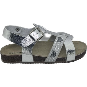 Gold Silver Colored Cork Sole <b>Sandal</b> with Double Strap Eva Sole Adjustable <b>Buckle</b> Comfortable Best-Selling Girl Cork Sole <b>Sandal</b> - Product Image 1