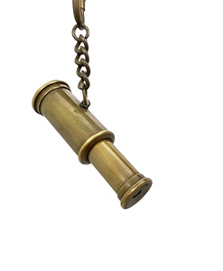 Classic Pocket Brass Telescope <b>Keychain</b> Antique Polished Brass Metal Portable Pull-Out Spyglass Compact Travel - Product Image 4
