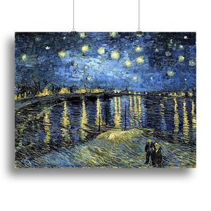 Stampa su Tela o Poster 'Notte Stellata sul Rodano' con Pittura Diamantata - Product Image 1