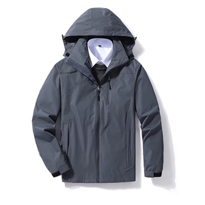 Veste coupe-vent zippée intégrale de haute qualité avec logo personnalisé pour homme, imperméable et coupe-vent, avec capuche. - Product Image 1