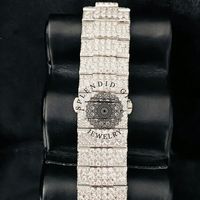Montre de luxe en diamant, boîtier carré, mouvement à quartz analogique, verre saphir, fermoir déployant, unisexe, 40 mm, bracelet de 22 cm