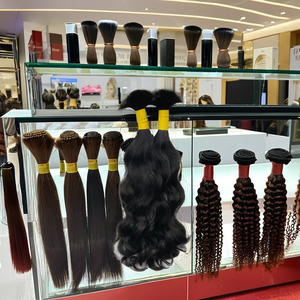 Vente en gros de cheveux indiens bruts vierges Remy non traités, cheveux ondulés naturels, style Body Wave, longues tresses noires, cheveux humains bon marché sans produits chimiques - Product Image 2
