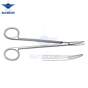 Tijeras Quirúrgicas Reynolds de 18 cm (7 Pulgadas), Curvas, de Acero Inoxidable Reutilizables, para Cirugía General, Plástico y Tejidos Delicados - Product Image 2