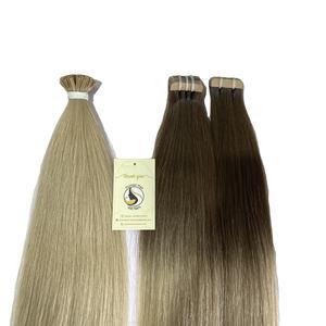 Extensions de cheveux humains Remy, cheveux humains européens, kératine européenne, Double épaisseur, 60 couleurs, vente en gros - Product Image 1