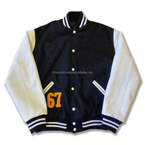 Custom Logo Embroidery College Baseball Uniform Letterman Sport <b>Hoodies</b> Men Varsity Jacket RIbbed Cuffs Neckline Hemline - Product Image 6