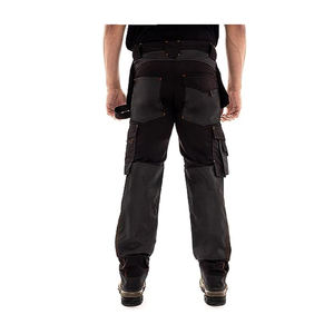 Men's Black Hi Visibility Work Pants Multiple Pockets Abrasion Resistant Polyester Material CE Certified Uniform Workwear - Product Image 3