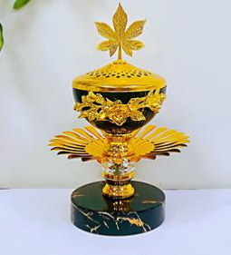 Brûleur d'encens sur piédestal en forme de feuille d'érable royale K033 – Vente en gros - Product Image 2