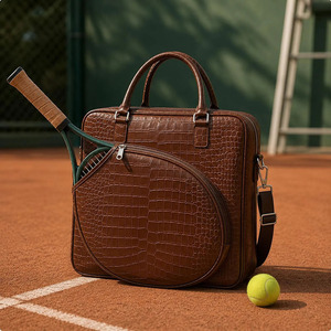 Bolsa deportiva de cuero resistente para palas de pickleball, ideal para jugadores que buscan elegancia y funcionalidad a un precio razonable. - Product Image 2