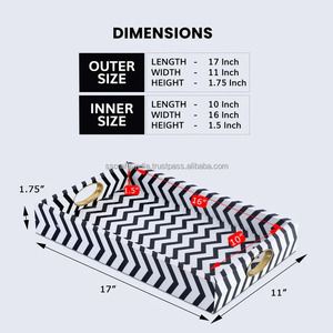 Plateau en résine élégant le plus vendu pour servir le café à usage multiple, organiser les essentiels ou ajouter une touche de luxe à la décoration de l'Inde - Product Image 5