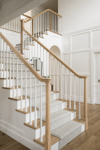 Eco-Friendly Durable High Quality Spindles for Stair Railings Modern Paintable Flooring-Mounted Oak White Balcony - Product Image 6