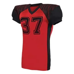 Maillot de football américain sur mesure de qualité supérieure, respirant, imprimé, 100 % polyester, couleurs et logo personnalisés, faible MOQ - Product Image 1