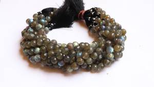 Cuentas Redondas Facetadas de Labradorita Natural AAA de 7-8 mm, Cuentas de Piedras Preciosas de Labradorita, Cuentas Redondas de Labradorita de 10 Pulgadas para Hacer Joyas - Product Image 5