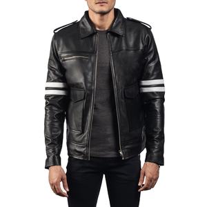 Chaqueta de cuero inteligente para hombre, abrigo de motorista ajustado moderno, prendas de vestir exteriores con estilo de calidad superior para invierno y moda informal todos los días - Product Image 1