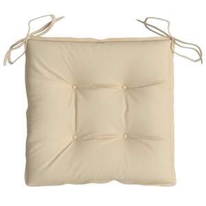 Ensemble de 2 coussins de chaise d'extérieur en tissu Oxford beige 100% polyester, petite taille - Product Image 5