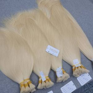 Blonde Color Bulk Baby Hair Colored Natural Straight Smooth Factory Full Cuticle Soft Virgin Remy Bulk Hair Human Vietnamese - Product Image 4