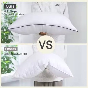 Wholesale High Quality Modern Anti-Bacteria Flame Retardant Hypoallergenic Solid Neck <b>Bed</b> <b>Pillows</b> 100% Cotton Filling White - Product Image 6