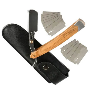 Navajas de afeitar rectas plegables para cortar la barba - Product Image 5