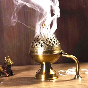 Brass Incense <b>Burners</b> Spiritual Religious Eco-Friendly Traditional Antique Finish Living Room Meditation Prayers - Product Image 6