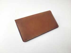 Estuche de Cuero Genuino Hecho a Mano de Lujo para Chequera, Funda Delgada para Libreta, Porta Cheques Bancarios, Venta al por Mayor LCR-0148 - Product Image 1